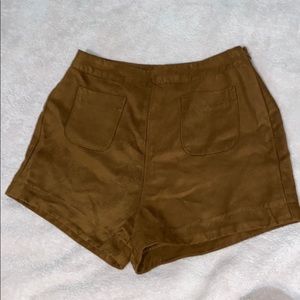 SUEDE HIGH WAISTED SHORTS